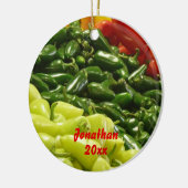 Hot Peppers Christmas Holiday Ornament (Links)