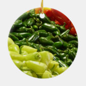 Hot Peppers Christmas Holiday Ornament (Hinten)