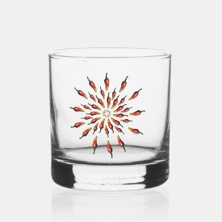 Hot Peppers Mandala Whiskyglas