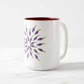 Hot Peppers Purple Mandala Zweifarbige Tasse (VorderseiteRechts)