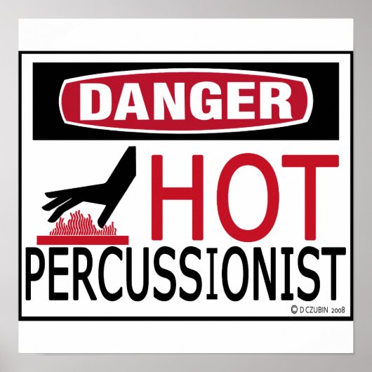 Hot Percussionist Poster (Vorne)