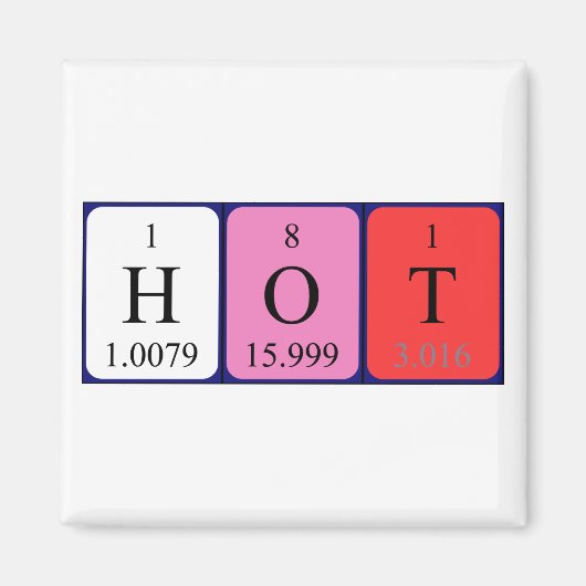 Hot-Periodensystem-Magnet Magnet (Vorne)