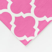 Hot Pink2 mit marokkanischem #5 Türkis 3 Init Mono Fleecedecke (Ecke)