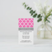 Hot Pink2 Welch marokkanische #5 Dunkelgraue Bezei Visitenkarte (Stehend Vorderseite)