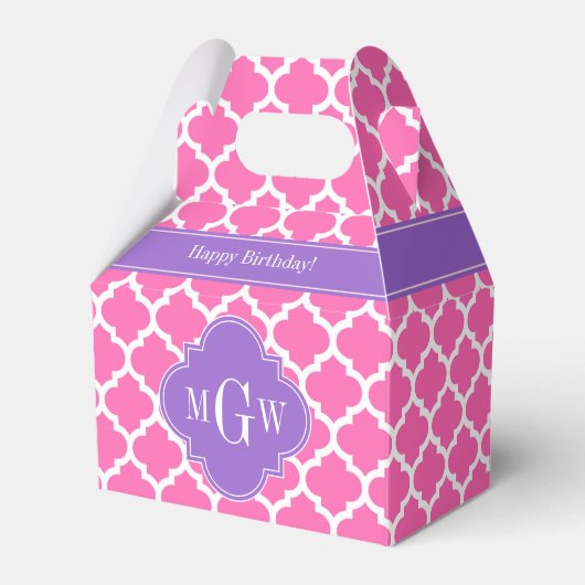 Hot Pink2 Welches marokkanische #5 Amethyst 3 Init Geschenkschachtel (Vorderseite)