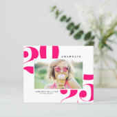 Hot Pink 2025 Fett Typografie Foto Abschluss (Stehend Vorderseite)