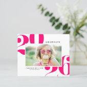 Hot Pink 2025 Fett Typografie Foto Abschluss (Stehend Vorderseite)