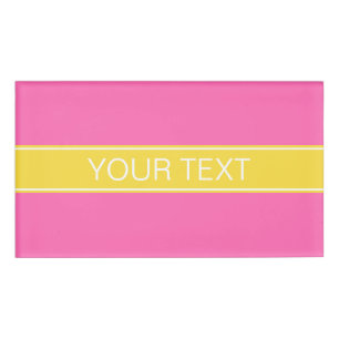 Hot Pink #2, Ananas Ribbon Name Monogram Namenschild