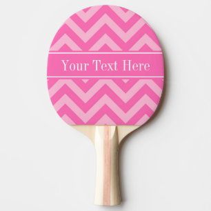 Hot Pink #2 Cotton Candy LG Zickzack Name Monogram Tischtennis Schläger