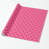 Hot Pink #2, Red Anchors Pattern Geschenkpapier (Ungerollt)