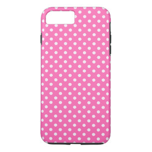 Hot Pink #2 und White Polka Dots Muster Case-Mate iPhone Hülle