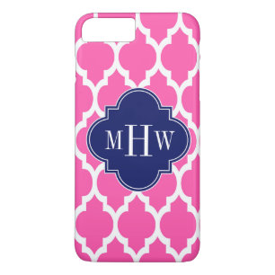 Hot Pink #2 Welch marokkanische #4 Navy Name Monog Case-Mate iPhone Hülle