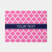 Hot Pink 2 Welch marokkanische #5 Navy Blue Name M Fußmatte (Vorderseite)