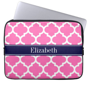Hot Pink 2 Welch marokkanische #5 Navy Blue Name M Laptopschutzhülle
