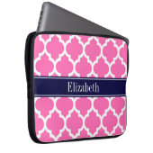 Hot Pink 2 Welch marokkanische #5 Navy Blue Name M Laptopschutzhülle (Vorne Rechts)