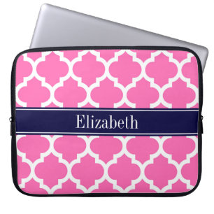 Hot Pink 2 Welch marokkanische #5 Navy Blue Name M Laptopschutzhülle