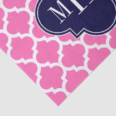 Hot Pink#2 Welches marokkanische #5 Navy 3 Monogra Seidenpapier (Ausschnitt)