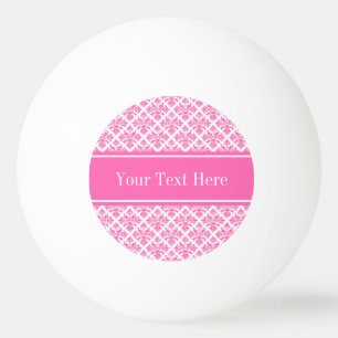 Hot Pink 2 Whask #3 (Hot Pink Name Monogram) Tischtennisball