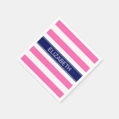 Hot-Pink #2 Whiteboard für den Namen der Stripe Na Serviette (Ecke)