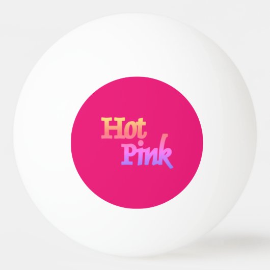 Hot Pink 3-Sterne Pingpong-Kugel Tischtennisball (Vorderseite)