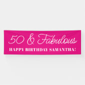 Hot Pink 50 und fabulous Banner (Horizontal)