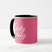 Hot Pink 60 und Sassy 60. Geburtstag Tasse (Vorderseite Links)
