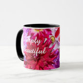 Hot Pink Abstract Watercolor Floral Dahlia Custom Tasse (Vorderseite Links)
