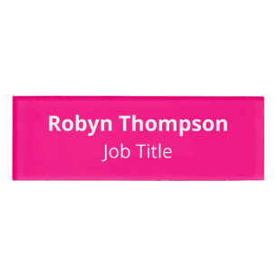 Hot Pink Acrylname Markierung Magnetisch Beruflich Namenschild