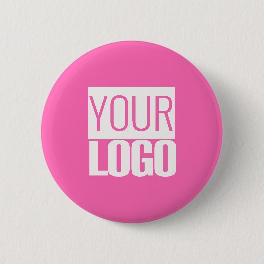  hot pink - add your  logo  button (Vorderseite)