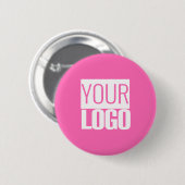  hot pink - add your  logo  button (Vorne & Hinten)