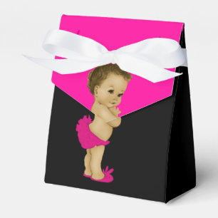 Hot Pink African American Baby Girl Dusche Geschenkschachtel