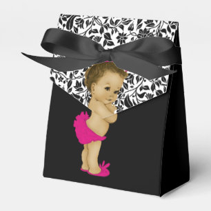 Hot Pink African American Baby Girl Geschenkschachtel