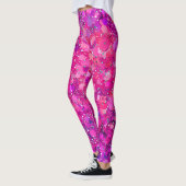 Hot-Pink-Allover-Punkte Leggings (Links)