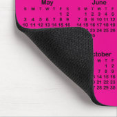 Hot Pink and Black 2026 Calendar Mousepad (Ecke)