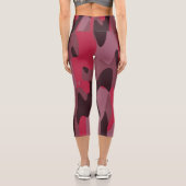 Hot pink and Burgundy Camo Capri Leggings (Rückseite)