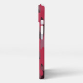 Hot pink and Burgundy Camo iPhone Hülle (Linke Seite)