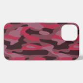Hot pink and Burgundy Camo iPhone Hülle (Rückseite (Horizontal))