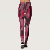 Hot pink and Burgundy Camo Leggings (Rückseite)