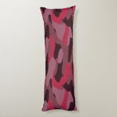 Hot pink and Burgundy Camo Seitenschläferkissen (Rückseite (Vertikal))