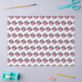 Hot Pink and Silver Elegant Flowers Seidenpapier (Basteln)