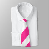 Hot Pink and White Stripes Krawatte (Gebunden)