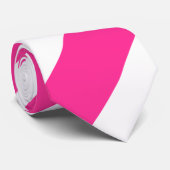 Hot Pink and White Stripes Krawatte (Gerollt)