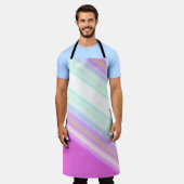 Hot Pink and White Strips Schürze (Getragen)
