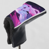 Hot Pink Anime Girl Succubus Koakuma Kleiner Teufe Golf Headcover (3/4 Vorderseite)