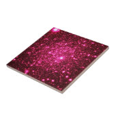 Hot Pink Astral Glitzer Fliese (Seite)