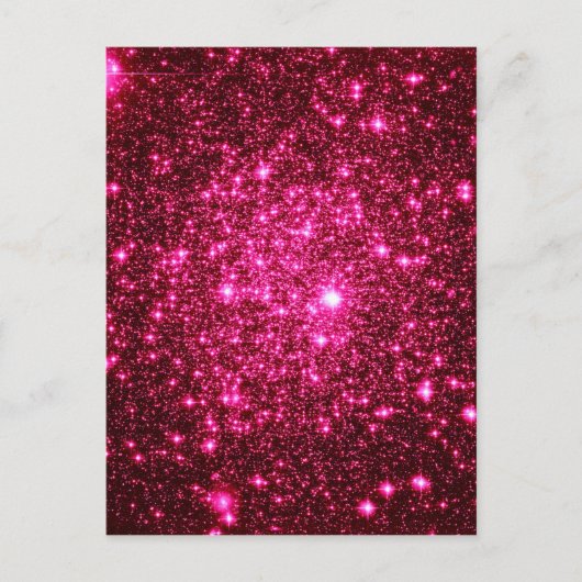 Hot Pink Astral Glitzer Postkarte (Vorderseite)