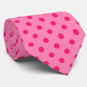 Hot Pink auf rosa Polka Dots Design Krawatte