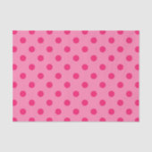 Hot Pink auf rosa Polka Dots Design Seidenpapier (Vorderseite)