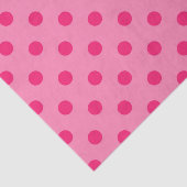 Hot Pink auf rosa Polka Dots Design Seidenpapier (Ausschnitt)