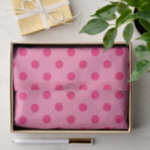 Hot Pink auf rosa Polka Dots Design Seidenpapier (Geschenk)